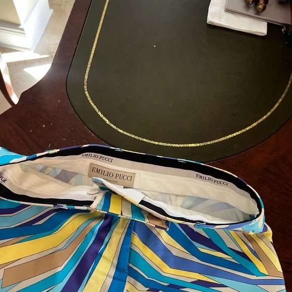 Emilio Pucci  Multicolor Print Cotton Terry Shorts S - Picture 3 of 3